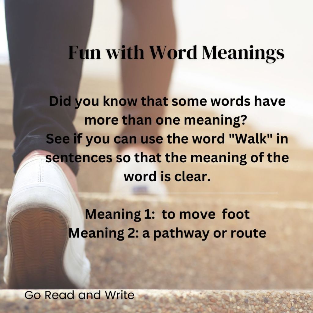 word meaning walk